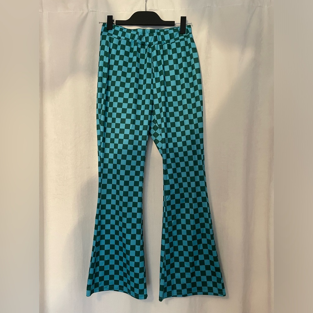 Blue and Black Checkered Pants